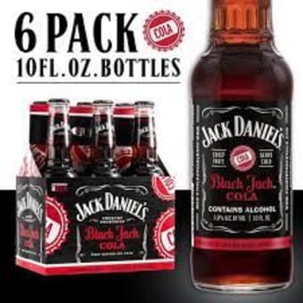 Jack Daniel's Country Cocktails Black Jack Cola 6Pack 10oz Bottles