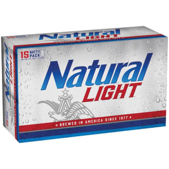 Natural Light Beer - 15 cans / 12oz
