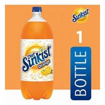 Sunkist Zero Sugar Orange 2liter Bottle