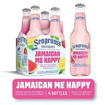 Seagram 4 Pack Bottles Jamaican Me Happy