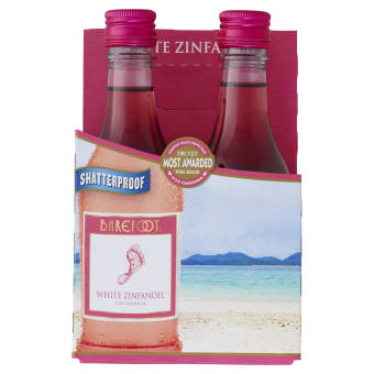 Barefoot White Zinfandel - 4 bottles / 187mL