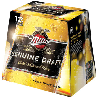 Miller Genuine Draft Lager - 12 bottles / 12oz