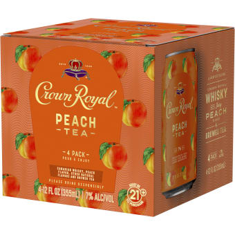 Crown Royal Peach Tea Ready-Made Cocktail - 4 cans / 12oz