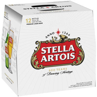 Stella Artois Premium Pale Lager - 12 bottles / 11.2oz