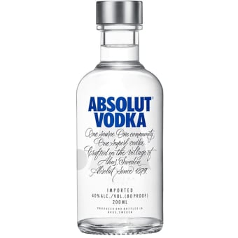 Absolut 80 proof Vodka - 200ml