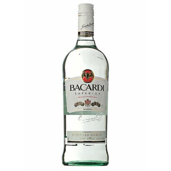 Bacardi 80 Proof Superior White Rum Bottle (1 L)