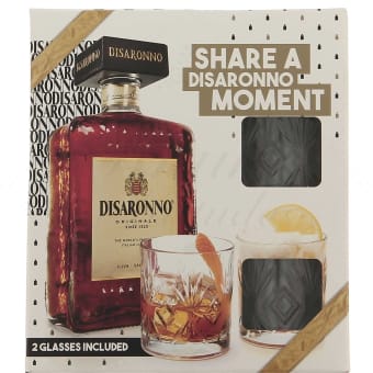 Disaronno Originale Amaretto with 2 Glasses Gift Set (750 ml)