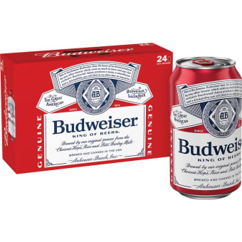 Budweiser Pale Lager - 24 cans / 12oz