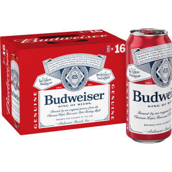 Budweiser 12pk 16oz cans