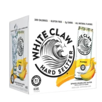 White Claw Mango Hard Seltzer - 6 Cans/ 12oz