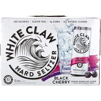 White Claw Black Cherry Hard Seltzer - 12 Cans/ 12oz