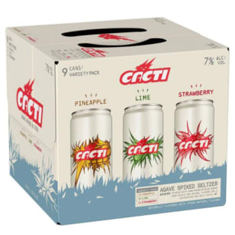 Cacti Pineapple, Lime & Strawberry Agave Spiked Seltzer Variety Pack - 9 cans / 12oz