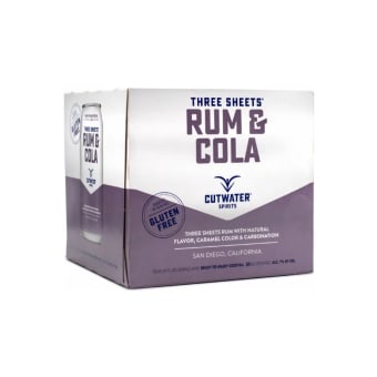 Cutwater Three Sheets Rum & Cola - 4 cans / 12oz