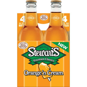 Stewart's Orange Cream Soda Sodas - 4 bottles / 12oz