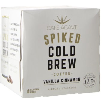 Cafe Agave Spiked Cold Brew Coffee Vanilla Cinnamon - 4 bottles / 187mL