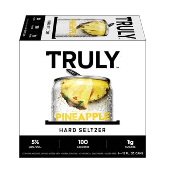 Truly Hard Seltzer Pineapple Spiked & Sparkling Water - 6 Cans/ 12oz