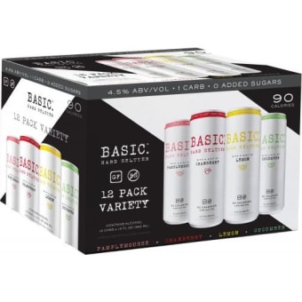 Basic Seltzer Variety Pack - 12 cans / 12oz