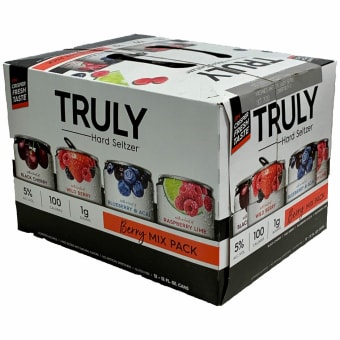 Truly Hard Seltzer Berry Mix Pack Spiked & Sparkling Water Massachusetts - 12 Cans/ 12 oz