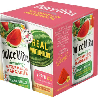 Dulce Vida Tequila Sparkling Watermelon Margarita - 4 cans / 200mL