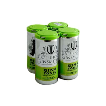 Greenhook Ginsmiths Gin And Tonic - 4 cans / 200mL