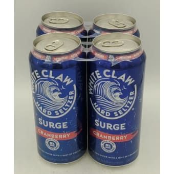 White Claw Hard Seltzer Surge Cranberry - 4 Cans/ 16oz