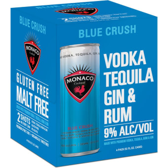 Monaco Cocktail Blue Crush - 4 cans / 12 oz