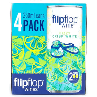 Flipflop Fizzy Crisp White - 4 cans / 8.4oz