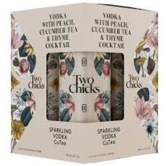 Two Chicks Sparkling Vodka CuTea - 4 Cans/ 12oz