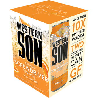 Western Son Vodka Screwdriver - 4 Cans/ 12oz