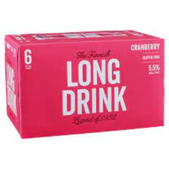 Long Drink Cranberry Soda - 6 cans / 12oz