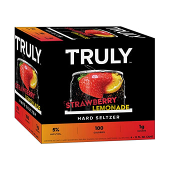 Truly Hard Seltzer Strawberry Lemonade Spiked & Sparkling Water - 6 Cans/ 12oz