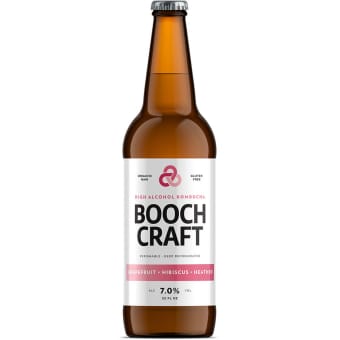 Boochcraft Grapefruit Hibiscus Organic Hard Kombucha - 22oz Bottle