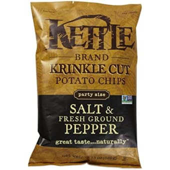 Kettle Krinkle Cut Potato Chips Salt & Pepper - 13oz Bag