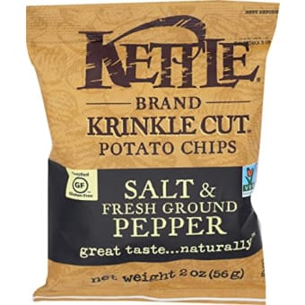 Kettle Krinkle Cut Potato Chips Salt & Pepper - 2oz Bag