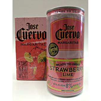 Jose Cuervo Authentic Strawberry Lime Margarita - 4x 6.8oz Cans