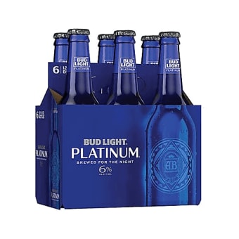 Bud Light Platinum Beer - 6 bottles / 12oz