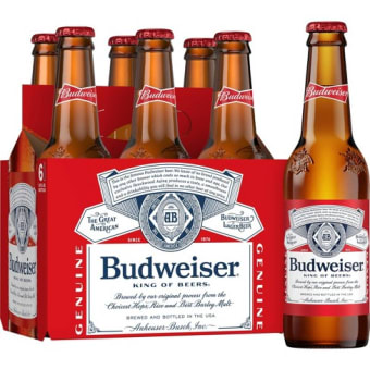 Budweiser Lager - 6 bottles / 12oz