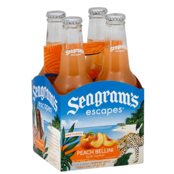 Seagram's Escapes Peach Bellini - 4 bottles / 11.2oz