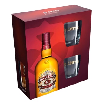 Chivas Regal Scotch Whisky 12 Year Gift Set - 750mL