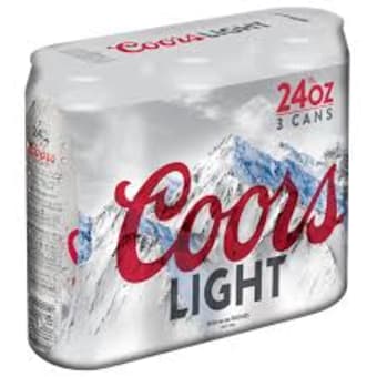 Coors Light 3 pack can