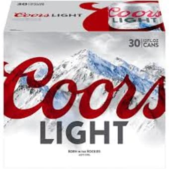 Coors Light 30 pack can