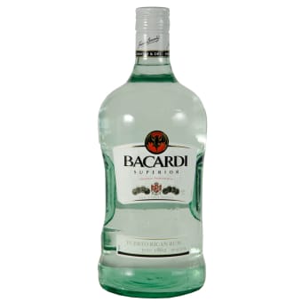 BACARDI RUM SILVER GLASS 1.75L