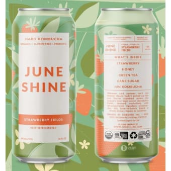 JuneShine Strawberry Fields 16oz Can