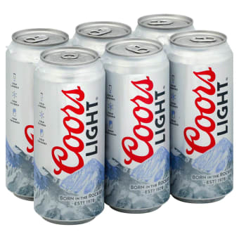 Coors Light 6 pack 16oz can