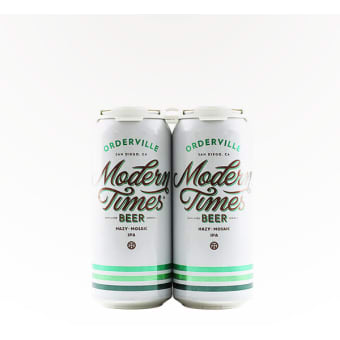 Modern Times Orderville Hazy IPA 4 pack 16oz can