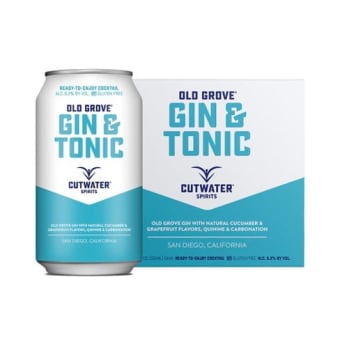 Cutwater Gin Tonic 4X 12 Oz cans