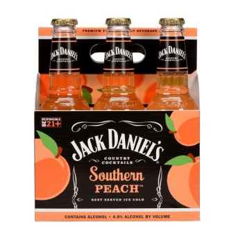 JACK DANIELS SOUTHERN PEACH 6PK 12 OZ BOTTLE
