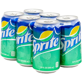 Sprite Lemon Lime Soda - 6 cans / 12oz