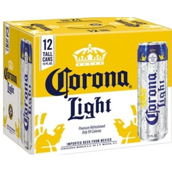Corona Light Beer - 12 cans / 12oz