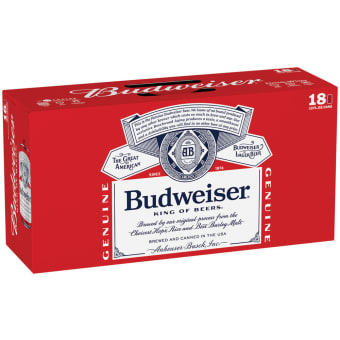 Budweiser Lager - 18 cans / 12oz